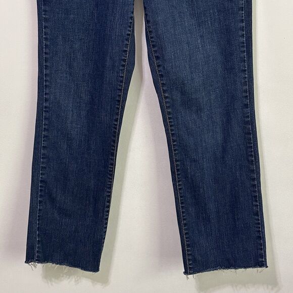 Levis 512 Jeans 10 Short Perfectly Slimming Straight Leg Blue Raw Hem Mid Rise - Picture 2 of 8